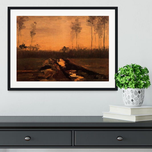 Landscape at Dusk by Van Gogh Framed Print