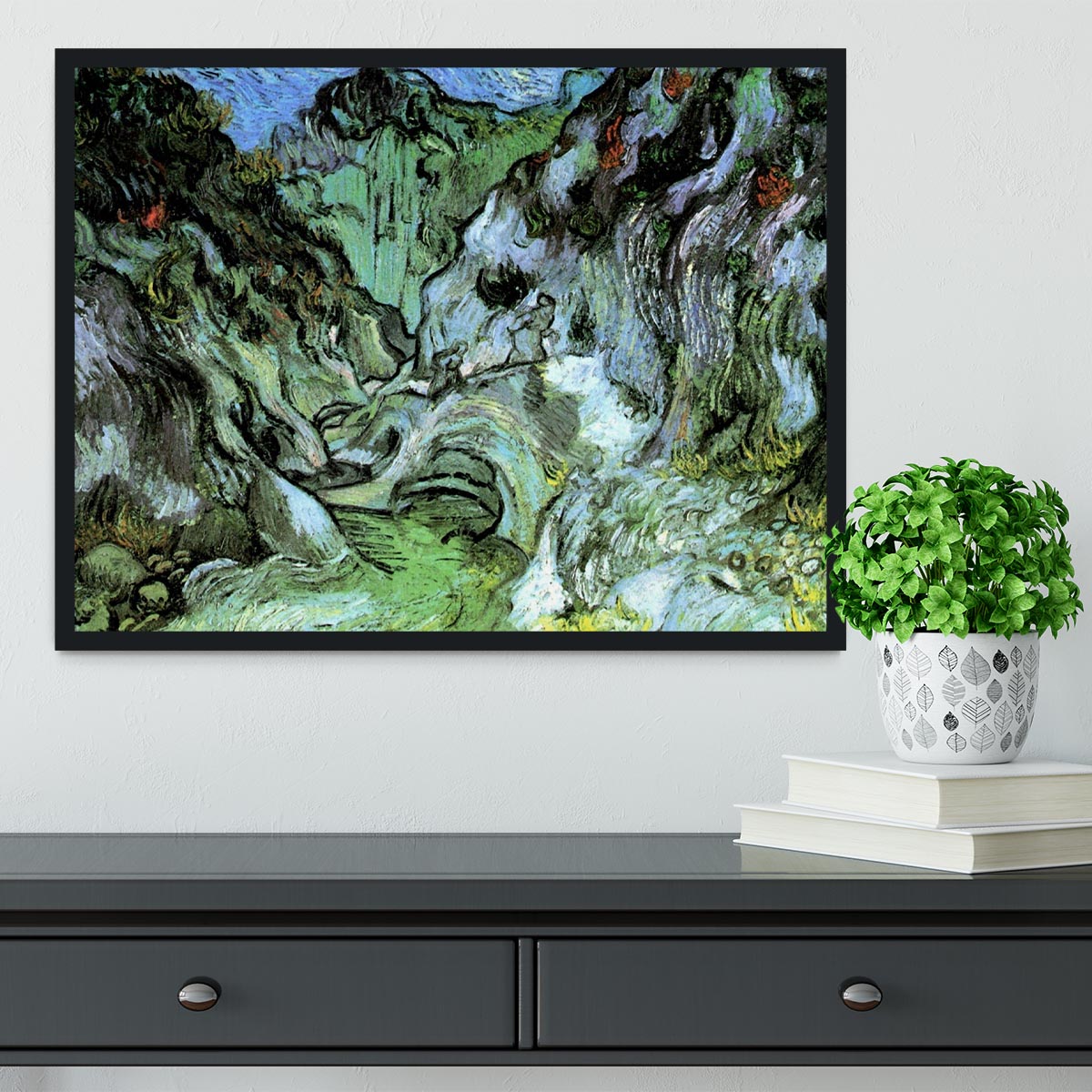 Les Peiroulets Ravine 2 by Van Gogh Framed Print
