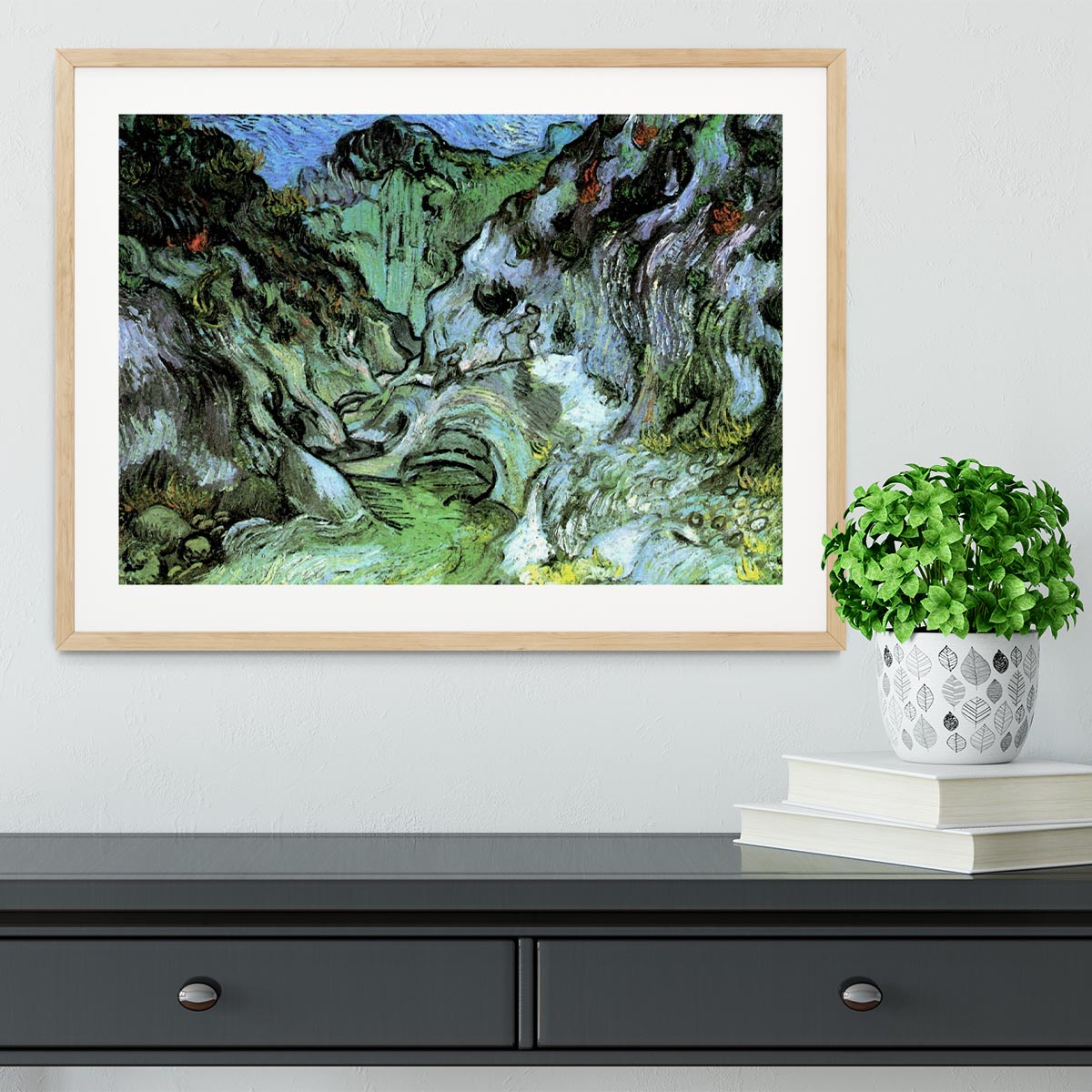 Les Peiroulets Ravine 2 by Van Gogh Framed Print