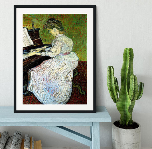 Marguerite Gachet at the Piano by Van Gogh Framed Print