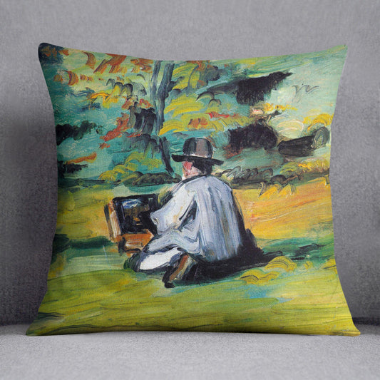 Painter at Work by Cezanne Cushion