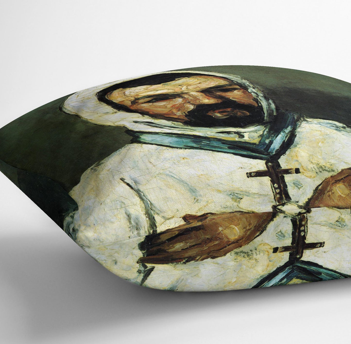 Portrait of Uncle Dominique as a monk by Cezanne Cushion