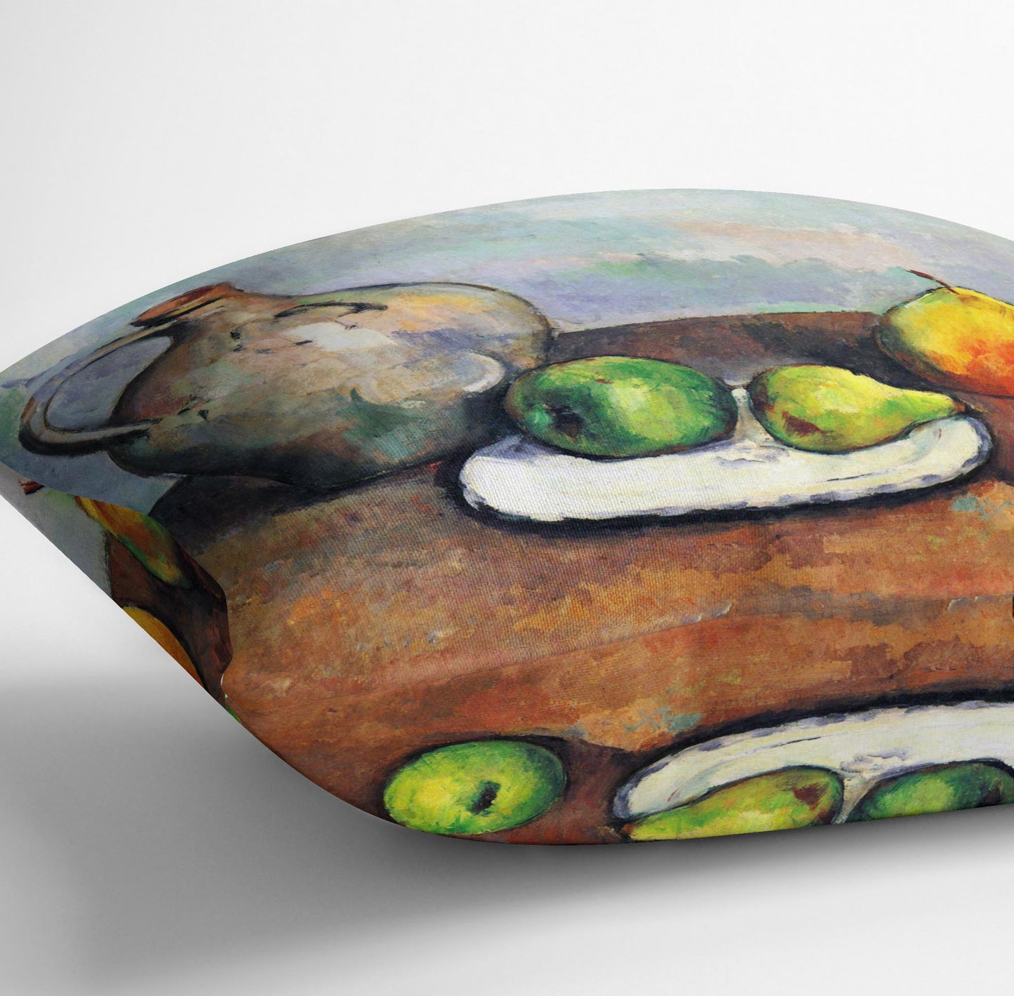 Still Life Jar and Fruit by Cezanne Cushion