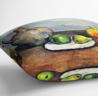 Still Life Jar and Fruit by Cezanne Cushion