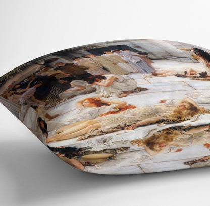 The women of Amphissa detail by Alma Tadema Cushion