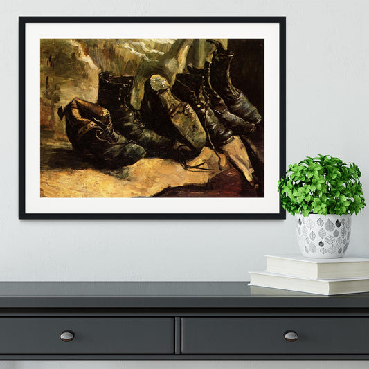 Three Pairs of Shoes by Van Gogh Framed Print
