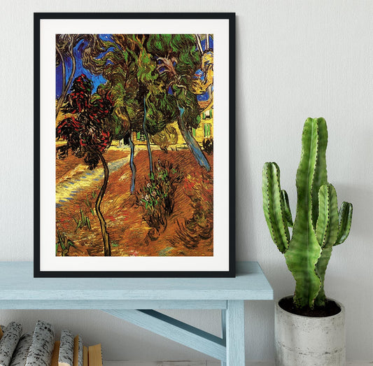 Trees in the Garden of Saint-Paul Hospital 2 by Van Gogh Framed Print