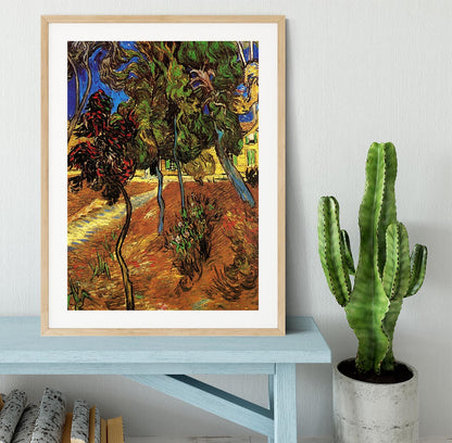 Trees in the Garden of Saint-Paul Hospital 2 by Van Gogh Framed Print