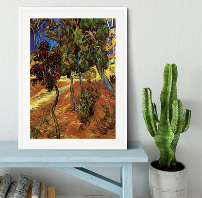 Trees in the Garden of Saint-Paul Hospital 2 by Van Gogh Framed Print