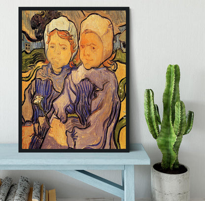 Two Children by Van Gogh Framed Print