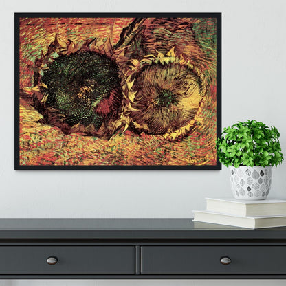 Two Cut Sunflowers 2 by Van Gogh Framed Print
