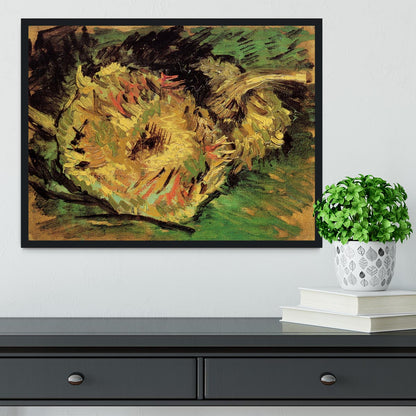 Two Cut Sunflowers by Van Gogh Framed Print