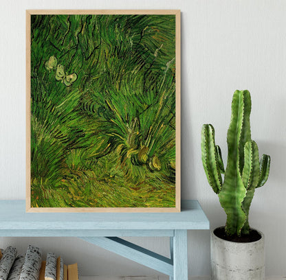 Two White Butterflies by Van Gogh Framed Print