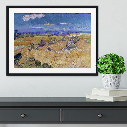 Van Gogh Wheat Fields with Reaper at Auvers Framed Print