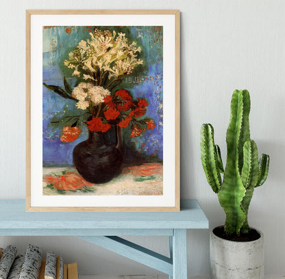 Vase with Carnations and Other Flowers by Van Gogh Framed Print