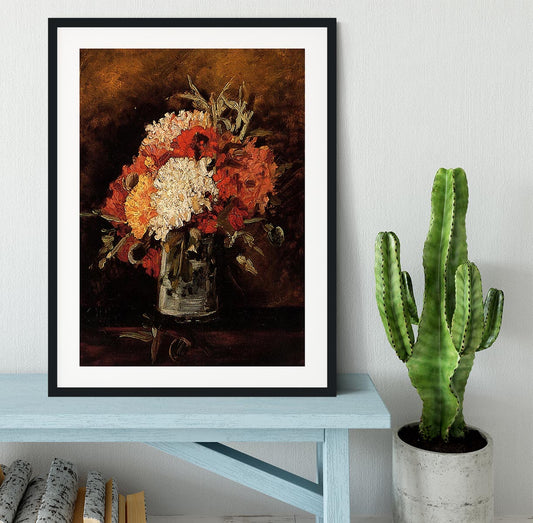 Vase with Carnations by Van Gogh Framed Print