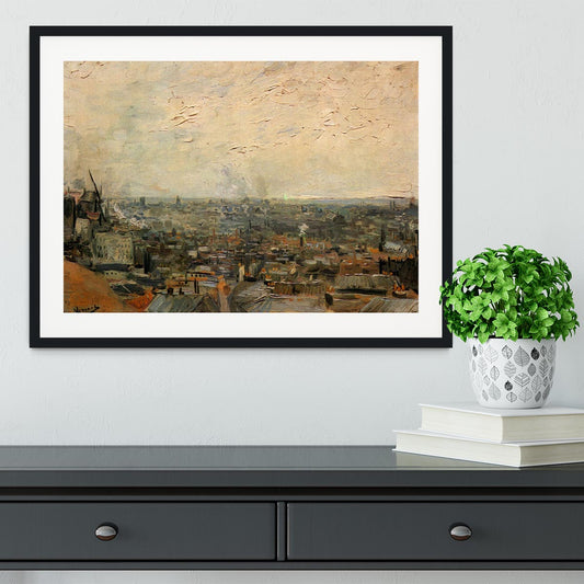 View of paris from Montmarte by Van Gogh Framed Print