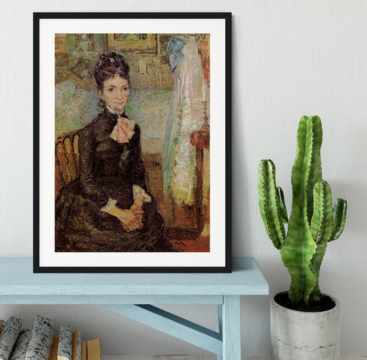 Woman Sitting by a Cradle by Van Gogh Framed Print