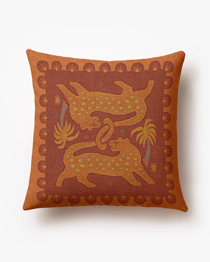 Justina Blakeney Lina Terracotta Woven Throw Pillow