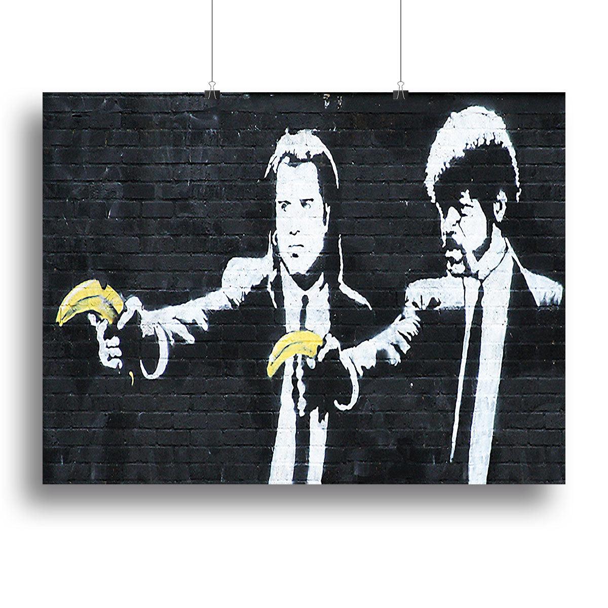 Banksy Pulp Fiction Banana Guns Canvas Print or Poster