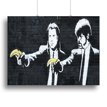 Banksy Pulp Fiction Banana Guns Canvas Print or Poster