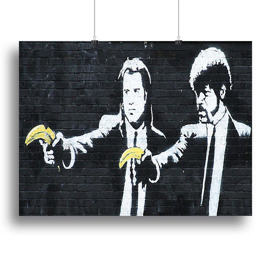 Banksy Pulp Fiction Banana Guns Canvas Print or Poster