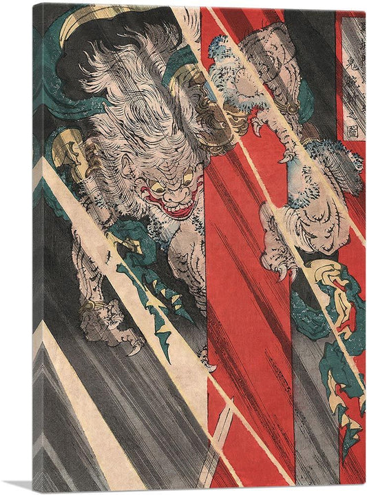 Watanabe No Tsuna Cutting Arm Of Demon at Rashomon